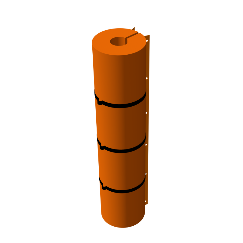 Matelas de protection cylindrique NF S52-105